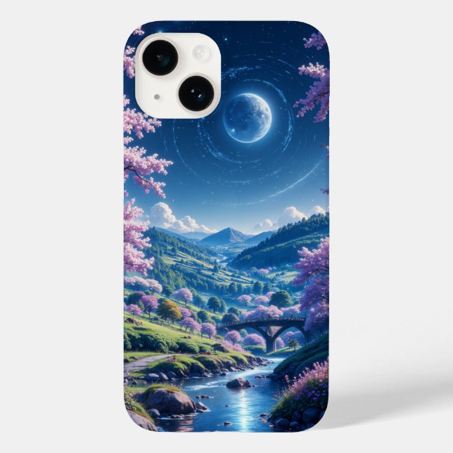 Blüten unter einem Sternenhimmel Case-Mate iPhone Hülle (Rückseite)