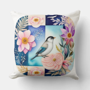 Blüten & Vögel Kissen