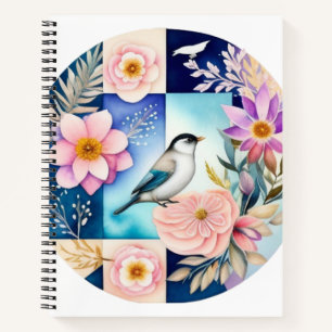 Blüten & Vögel Notizbuch