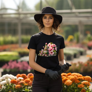 Blüten Wasserfarbener Garten T-Shirt