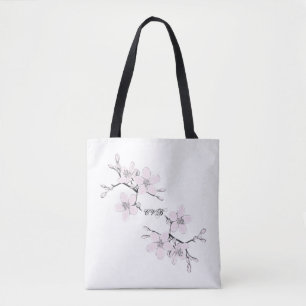 Blüten zacken alle vorbei - Druck-Tasche aus