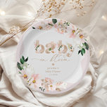 Blütenbaby Blütendusche Pappteller<br><div class="desc">Baby in blühender Blütendusche Babydusche Papier Teller. Matching-Elemente sind verfügbar.</div>