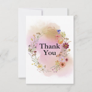 Blütenbaby der Wildblume Dankeskarte