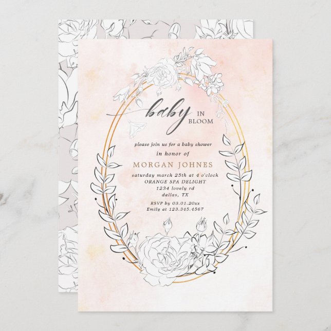 Blütenbaby mit Blütendusche (Vorne/Hinten)