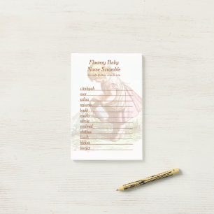 BlütenBaby Name Scramble Baby Dusche Word Spiel Post-it Klebezettel