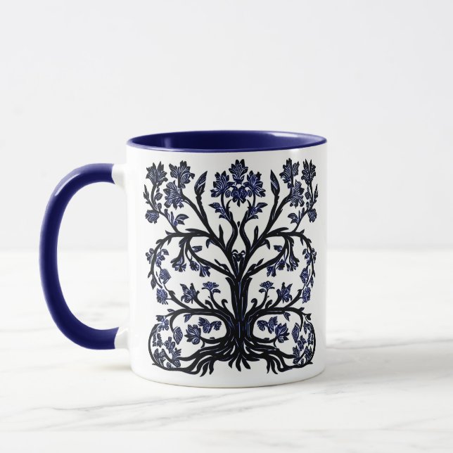Blütenbaum #2 Cobalt Blue und White Tasse (Links)