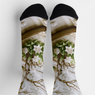 Blütenbaum aus einem Buch Socken