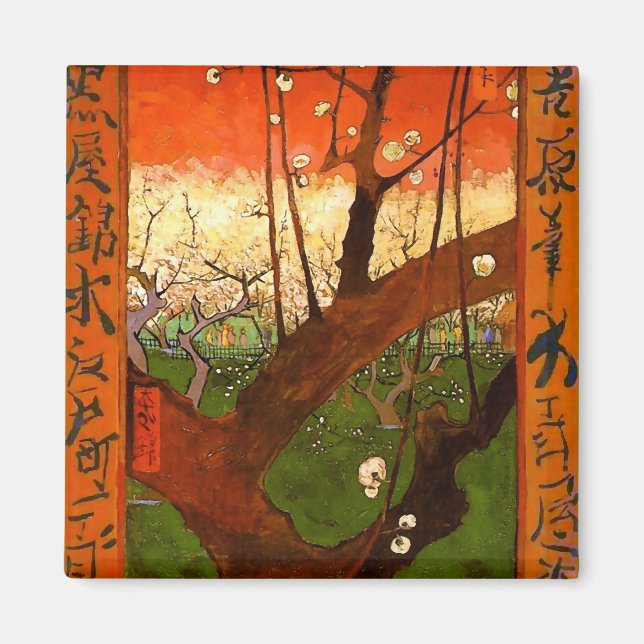 Blütenbaum (Hiroshige) Van Gogh Fine Art Magnet (Vorne)