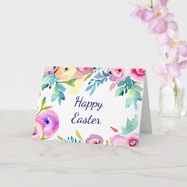 Blütenbild der Wasserfarbe Karte (Orchidee)