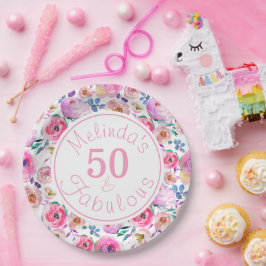 Blütenblätter 50 und fabelhafte Rosen und Peonies Pappteller