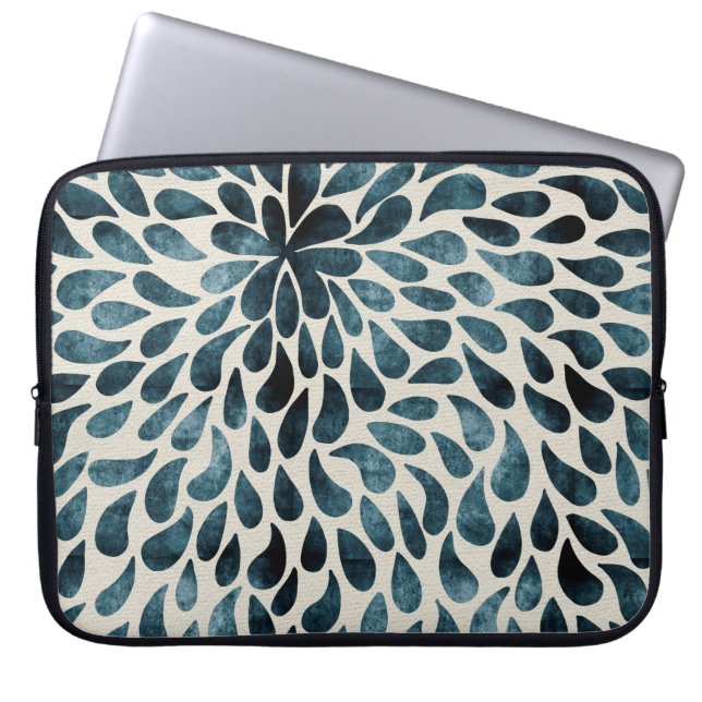 Blütenblätter der abstrakten Blume Laptopschutzhülle (Vorderseite)