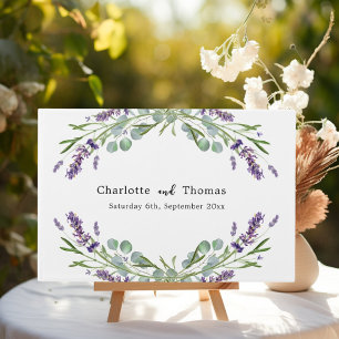 Blütenblätter Eukalyptus violett Hochzeit Gästebuch