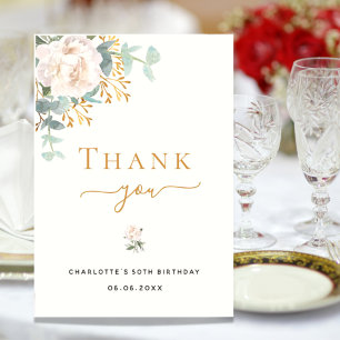 Blütenblättrige Eukalyptus-Grünpflanzen Dankeskarte