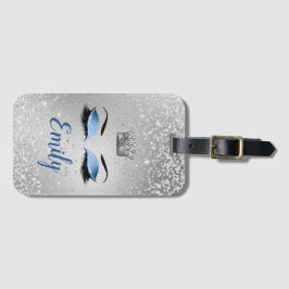 Blütenblau Blütenstaub Glitzer Augen Gepäckanhänger