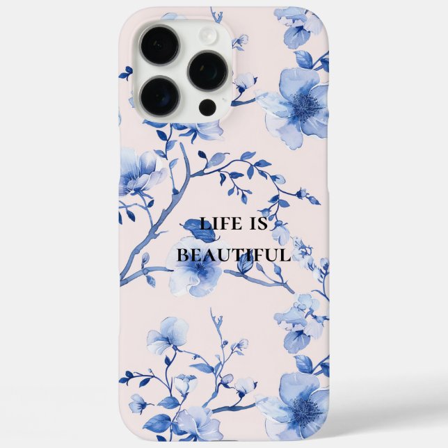 Blütenblau Case-Mate iPhone Hülle (Rückseite)