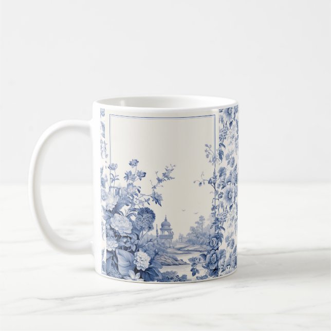 Blütenblau Kaffeetasse (Links)