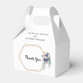 Blütenblau Rosa Blütenpinsel Gold Rahmen Hochzeit Geschenkschachtel