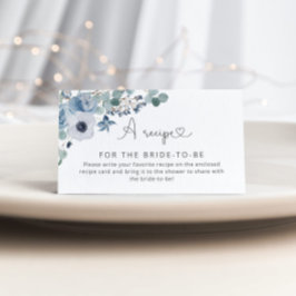 Blütenblaue Rezeptorkarte Begleitkarte