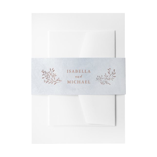 Blütenblauer Hochzeitstag Einladungsbanderole (Vorderseite Beispiel)