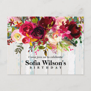 Blütenblume, Blume Geburtstag Postkarte Einladung