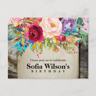 Blütenblume, Blume Geburtstag Postkarte Einladung