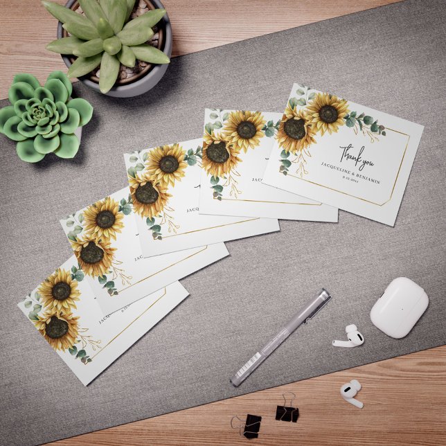 Blütenblume Eukalyptus-Foto Hochzeit Dankeskarte (Floral Greenery Photo Wedding  Script Thank You Photo Card)