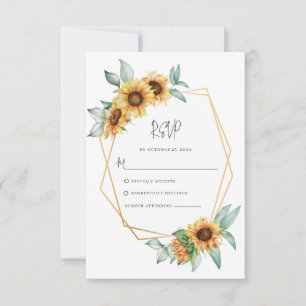 Blütenblume Eukalyptus Geometric Wedding RSVP Karte