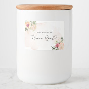 Blütenblume Girl Candle Label Lebensmitteletikett