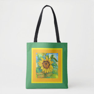Blütenblume, Jumbo-Sonnenblume auf gelb/grün
