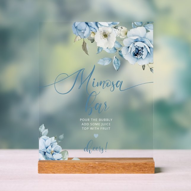 Blütenblume Mimosa Bar Acrylschild (Neutral)