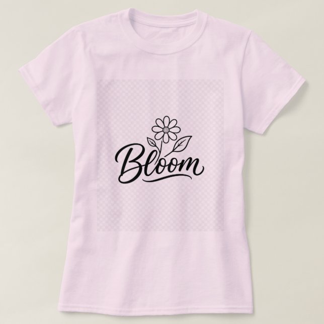 Blütenblume Minimalistisches Design T-Shirt (Design vorne)