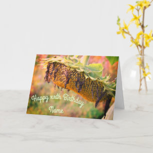 Blütenblume Personalisiert Geburtstag Karte