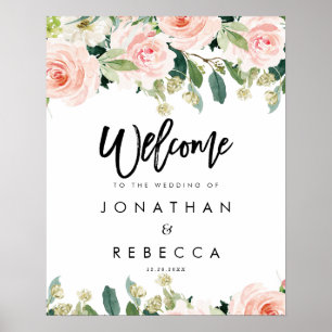 Blütenblume Rose Hochzeitsempfang Plakat