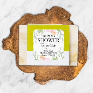 Blütenblume Von meiner Dusche zu Ihrem Brautparty Quadratischer Aufkleber