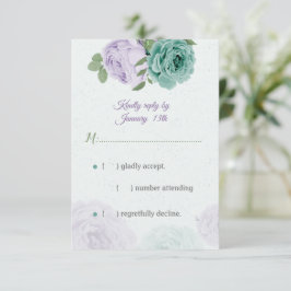 Blütenblumen botanisch RSVP karte