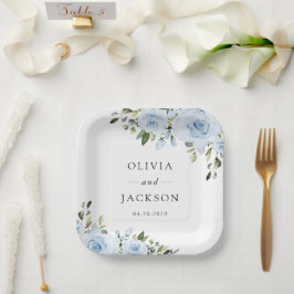 Blütenblumen, Grünpflanzen, Boho, Blumenzehen Pappteller