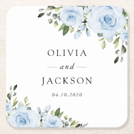 Blütenblumen, Grünpflanzen, Boho, Blumenzehen Rechteckiger Pappuntersetzer