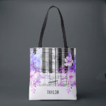 Blütenblumen Musiknoten Piano<br><div class="desc">individuelle Name florale Musiknoten Pianobüte</div>