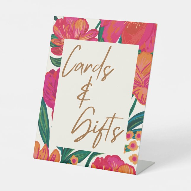 Blütenblumenüberwurf und Brautparty Sockelschild (Vorderseite)