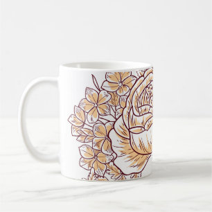 Blütenblüte. Abstrakte elegante nahtlose Muster Kaffeetasse
