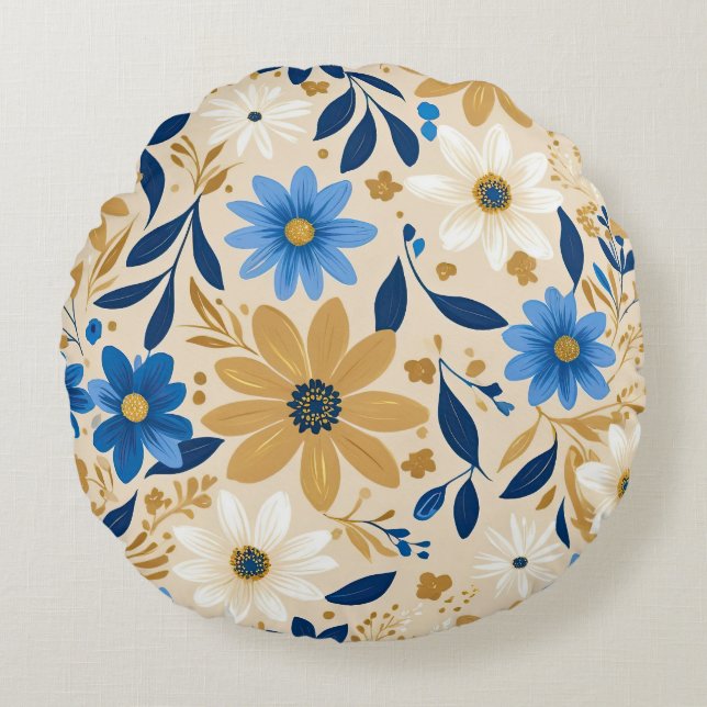 Blütenblüte Rundes Kissen (Vorderseite)