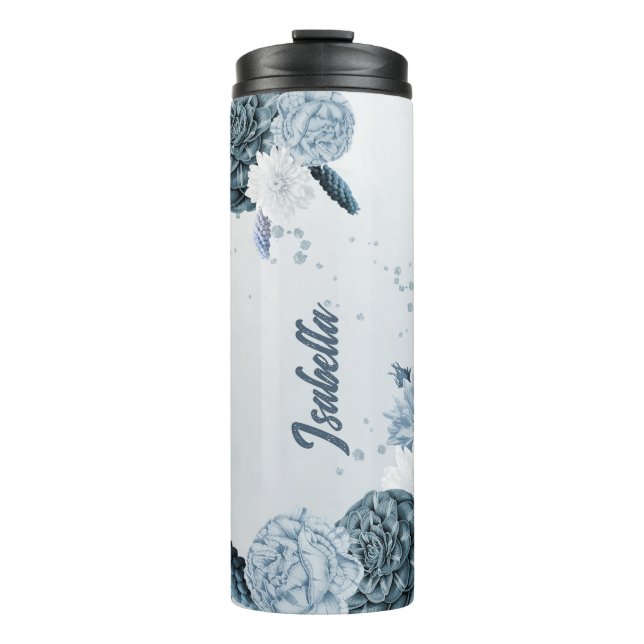 Blütenblüten botanisch thermosbecher (Vorderseite)