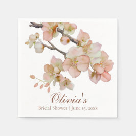 Blütenblüten in Orangenrot Serviette