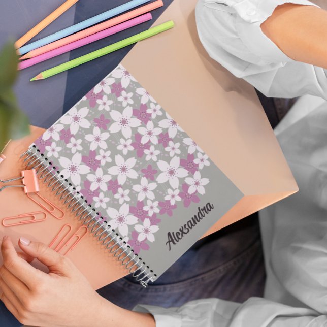Blütenblüten nach Maß Notizblock (Cherry Blossoms print notebook for journal. Customizable and great for back to school gift. )