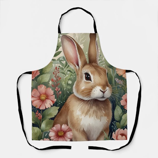 Blütenblüten und sonnige Träume - Alles-über-Print Schürze (Vorderseite)