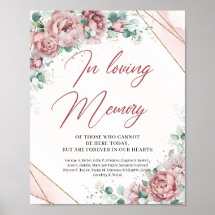 Blütenblütenblüte in Geliebter Gedächtnisschild Poster