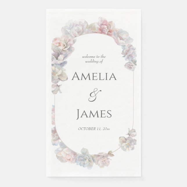 Blütenblütenhochzeit Serviette (Vorderseite)