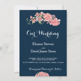 Blütenblütenpenkonzerte Hochzeit Einladung