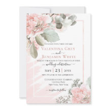 Blütenblütenstaubige Rose boho chic Einladung