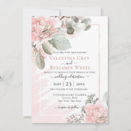 Blütenblütenstaubige Rose boho chic Einladung